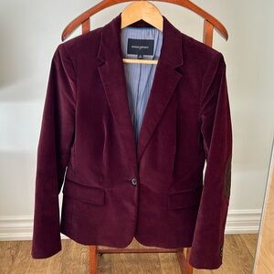 BANANA REPUBLIC | Burgundy Velvet Blazer - Size 10